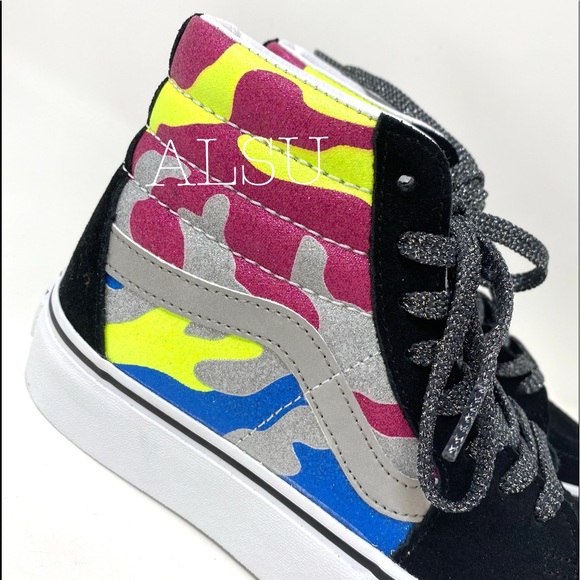 💖MEGA SALE💖VANS SK8-HI Platform After Dark Camo Suede Women's Size VN0A3TKNTUR - Picture 8 of 10